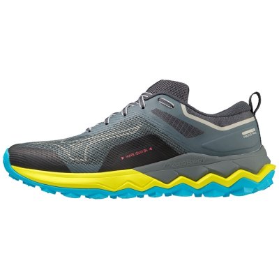 Zapatillas Para Correr Mizuno WAVE Ibuki 4 Hombre - Grises Oscuro / Amarillos / Azules - Chile M496